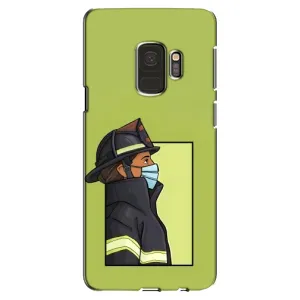 Силиконовый бампер (Работники) на Samsung Galaxy S9, G960 (Пожарник)