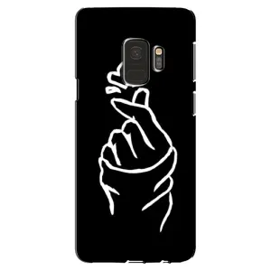 Чехлы (Знак сердечка) на Samsung Galaxy S9, G960 (Сердце на черном)