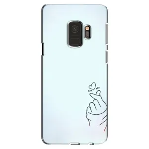Чехлы (Знак сердечка) на Samsung Galaxy S9, G960 (Сердце на голубом)