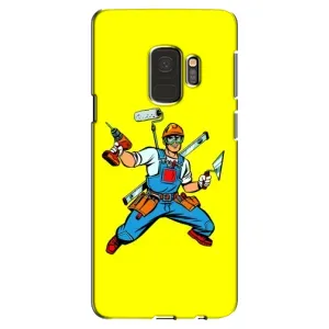 Силиконовый бампер (Работники) на Samsung Galaxy S9, G960 (Строитель)