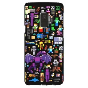 Чехол майнкрафт для Samsung Galaxy S9, G960 (Все персонажи)