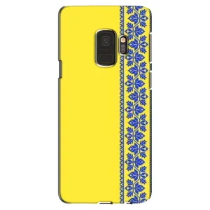 Силіконовый Чохол на Samsung Galaxy S9, G960 (Вишиванка на жовтому фоні)