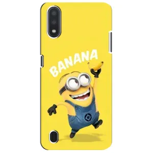 Мультяшный принт на Чехол для Самсунг М01 Кор (Banana)