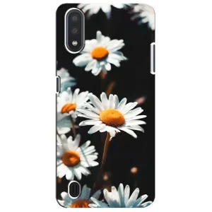 Чехол с ромашками на Sansung Galaxy M01 Core (A013F) (Белые ромашки)