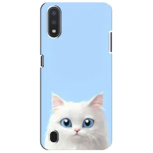 Чехол на тематику: Коты для Samsung Galaxy M01 Core (A013F) (Белый кот)