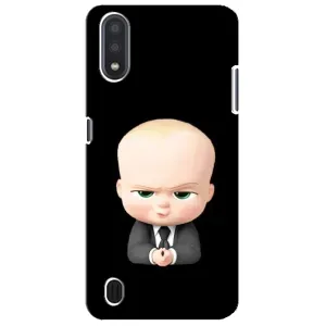 Мультяшный принт на Чехол для Самсунг М01 Кор (Бос)