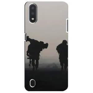 Чехлы на военную тематику для Sansung Galaxy M01 Core (A013F) (Бой солдат)