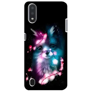 Чехол с Лисичкой для Sansung Galaxy M01 Core (A013F) (Черная Лиса)