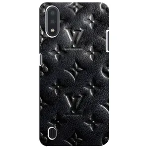 Текстурный Чехол Louis Vuitton для Самсунг М01 Кор (Черный ЛВ)