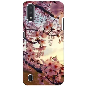 Чехол с принтом САКУРЫ на Sansung Galaxy M01 Core (A013F) (Цветущая сакура)