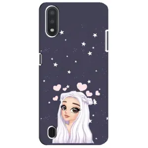 Чохол Стильні дівчата на Sansung Galaxy M01 Core (A013F) (Дівчина та серця)