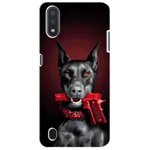 Чехол ДОБЕРМАН для Sansung Galaxy M01 Core (A013F) (Доберман злой)