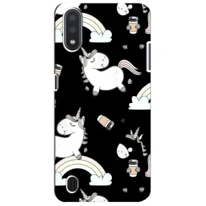 Чехол Unicorn на Sansung Galaxy M01 Core (A013F) (Единорог с кофе)