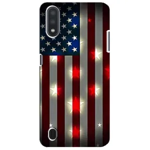 Чехол Флаг USA для Sansung Galaxy M01 Core (A013F) (Флаг США 2)
