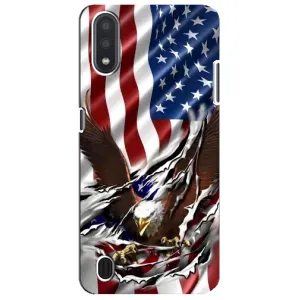 Чехол Флаг USA для Sansung Galaxy M01 Core (A013F) (Флаг USA)