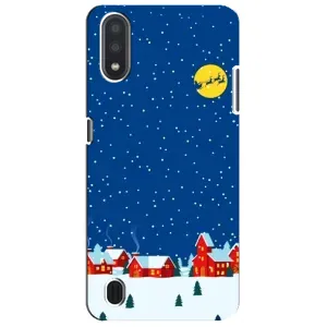 Силиконовый бампер на рождество для Sansung Galaxy M01 Core (A013F) (Город в снегу)