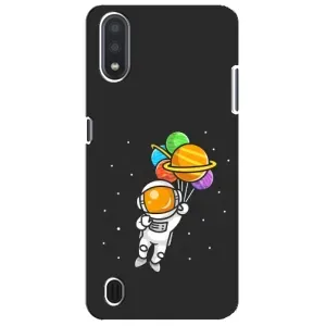 Силіконовый Чохол з принтом "Космонавти" на Sansung Galaxy M01 Core (A013F) (Космонавт з кульками)