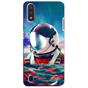 Силіконовый Чохол з принтом "Космонавти" на Sansung Galaxy M01 Core (A013F) (Космонавт у воді)