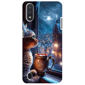 Чехлы на Новый Год Sansung Galaxy M01 Core (A013F) (Кот новогодний)