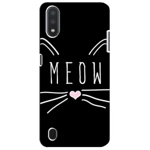 Бампер с изображением Котиков для Самсунг М01 Кор (КОТИК MEOW)