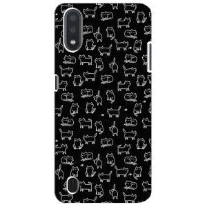 Чехол на тематику: Коты для Samsung Galaxy M01 Core (A013F) (Котики на черном)