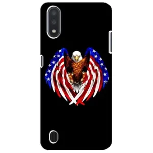 Чехол Флаг USA для Sansung Galaxy M01 Core (A013F) (Крылья США)