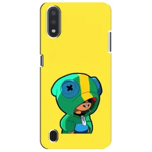 Чехол Бравл Старс для Sansung Galaxy M01 Core (A013F) (Леон (LEON))