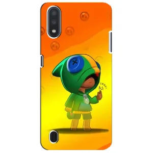 Чехол Бравл Старс для Sansung Galaxy M01 Core (A013F) (LEON в кофте)