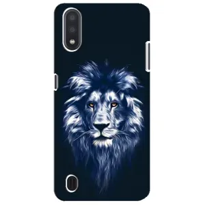 Чехол с картинкой на Sansung Galaxy M01 Core (A013F) (Лев - синий)