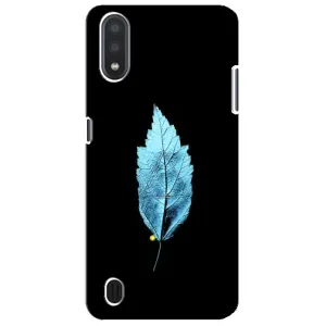 Чехол с картинками на черном фоне для Sansung Galaxy M01 Core (A013F) (Листочек)