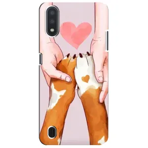 Чехол (ТПУ) Милые собачки для Sansung Galaxy M01 Core (A013F) (Любовь к собакам)