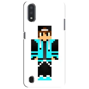 Чохли для Sansung Galaxy M01 Core (A013F) (Персонажі МайнКрафт) (Хлопчик у блакитному)