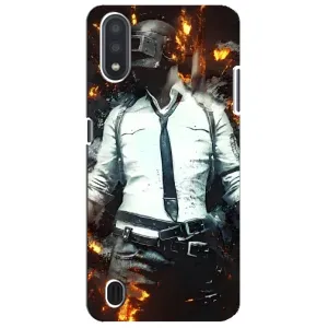 Чохол з картинкою "Герой Pubg" на Sansung Galaxy M01 Core (A013F) (Man Пубг)