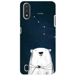 Силиконовый бампер с картинкой животных для Sansung Galaxy M01 Core (A013F) (Медведица)