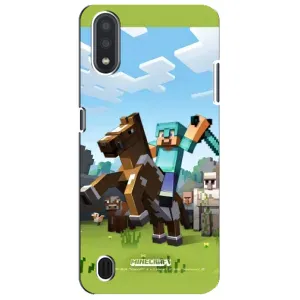 Чохли для Sansung Galaxy M01 Core (A013F) (Персонажі МайнКрафт) (На коні)