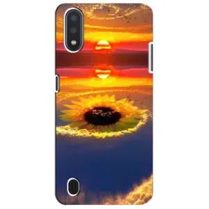 Чехлы с картинкой Подсолнухов для Самсунг М01 Кор (Небо подсолнух)