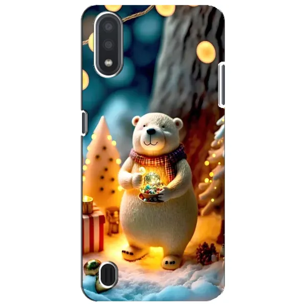 Чехол с рисунком «Новогодний ведмеженок» для Samsung Galaxy M01 Core (A013F)