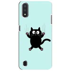Силиконовый чехол с котиком для Sansung Galaxy M01 Core (A013F) (Падающий кот)