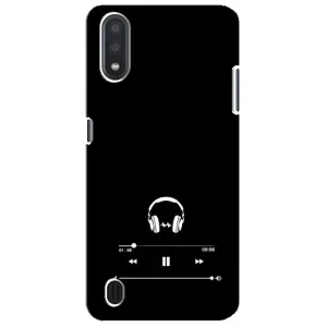 Чехол с картинками на черном фоне для Sansung Galaxy M01 Core (A013F) (Плеер)