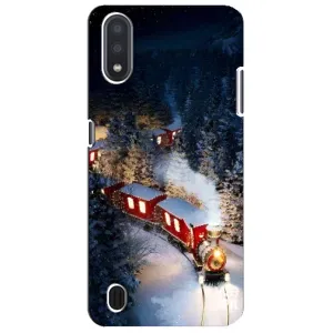 Силиконовый бампер на рождество для Sansung Galaxy M01 Core (A013F) (Поезд)