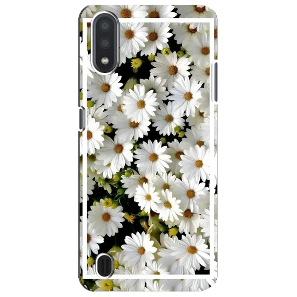Чехол с рисунком «Рамка в ромашках» для Samsung Galaxy M01 Core (A013F)