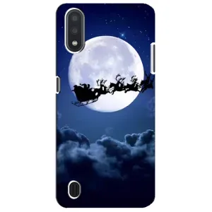 Чехол Санта Клаус для Sansung Galaxy M01 Core (A013F) (Санта - луна)