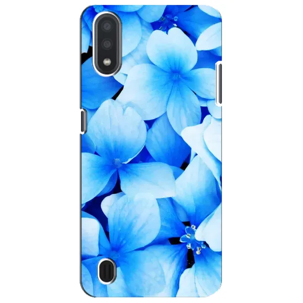 Чехол с рисунком «Синие цветы» для Samsung Galaxy M01 Core (A013F) Чехол с рисунком «Синие цветы» для Samsung Galaxy M01 Core (A013F)