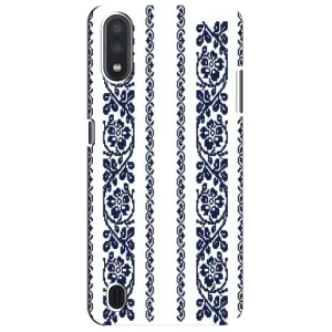 Силиконовый Чехол на Sansung Galaxy M01 Core (A013F) с картинкой Вышиванки (Синяя вышиванка)