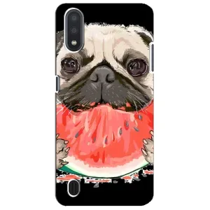 Чехол (ТПУ) Милые собачки для Sansung Galaxy M01 Core (A013F) (Смешной Мопс)