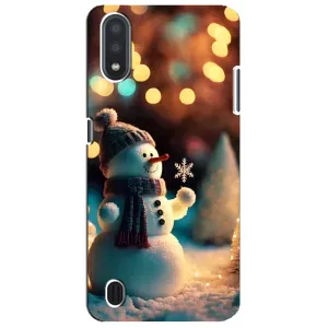 Чехлы на Новый Год Sansung Galaxy M01 Core (A013F) (Снеговик праздничный)