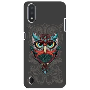 Чехлы с принтом СОВЫ для Sansung Galaxy M01 Core (A013F) (Сова на сером)