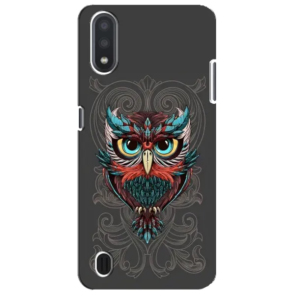 Чехол с рисунком «Сова на сером» для Samsung Galaxy M01 Core (A013F) Чехол с рисунком «Сова на сером» для Samsung Galaxy M01 Core (A013F)