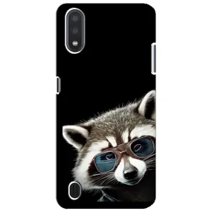 Силиконовый Чехол с Енотами на Sansung Galaxy M01 Core (A013F) (Стильный Енот)