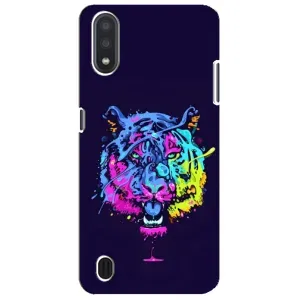 Силиконовый бампер с картинкой животных для Sansung Galaxy M01 Core (A013F) (Тигр-Арт)